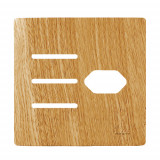 Placa p/ 3 Interruptores + tomada 4x4 - Dicompel Novara Avelã